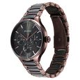 Titan Ceramic Fusion Multifunction Black Dial With Two Toned Color Stainless Steel Strap Watch For Men - image number 3