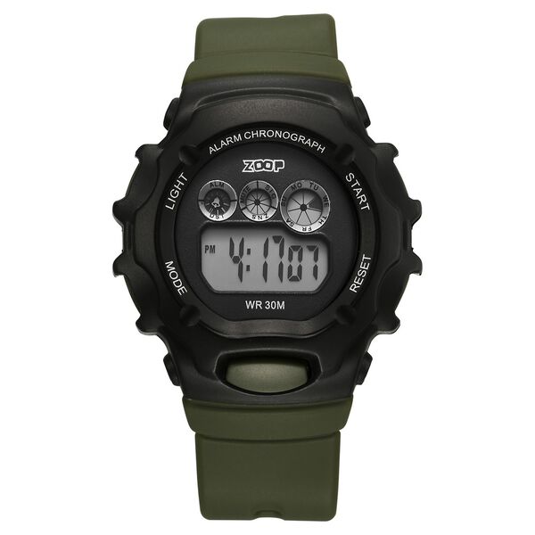 Zoop Pop Colour Digital Black Dial Green Plastic Strap Watch For Kids - image number 0