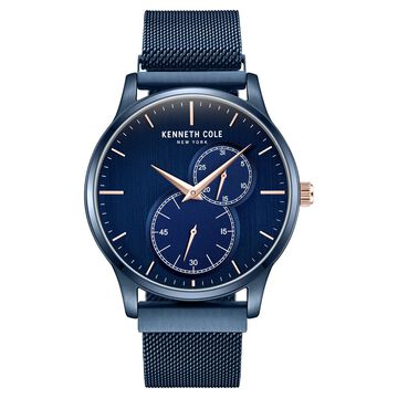 Kenneth Cole Multifunction Blue Dial Stainless Steel Strap Watch For Men