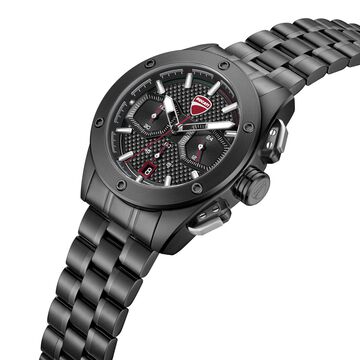 Ducati Quartz Chronograph Black Dial Black Stainless Steel Strap Watch For Men