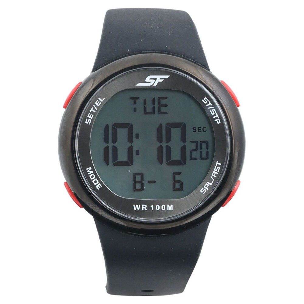 SF Digital Dial Silicone Strap Watch for Men