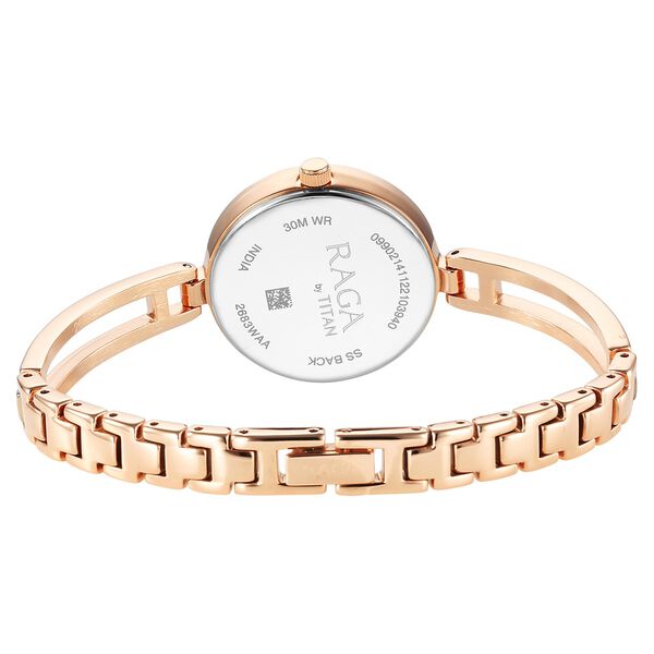 Titan Raga Viva White Dial Analog with Date Metal Strap watch for Women - image number 4