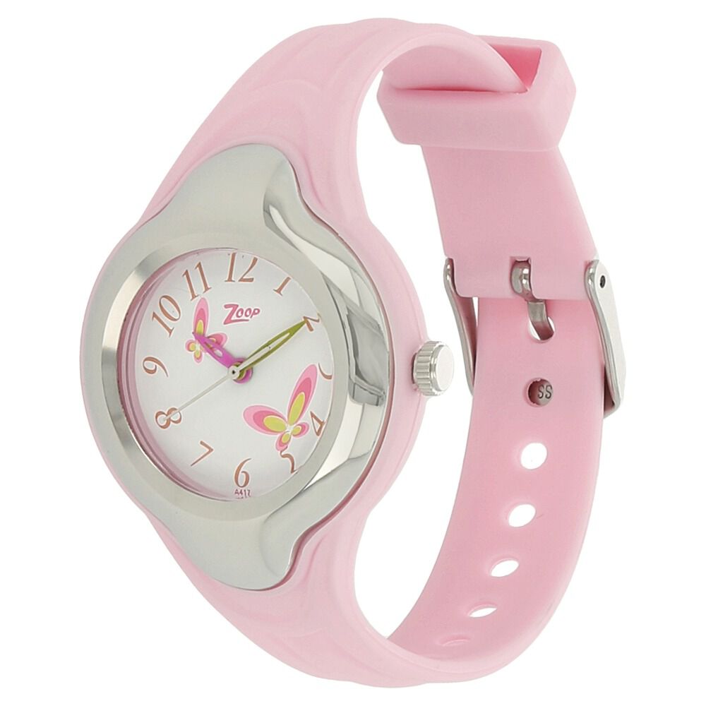 Buy Online Zoop By Titan Quartz Analog Pink Dial Plastic Strap Watch for Kids npc2001pp03w Titan