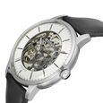 Titan Automatic Silver Dial Black Leather Strap Watch for Men - image number 2