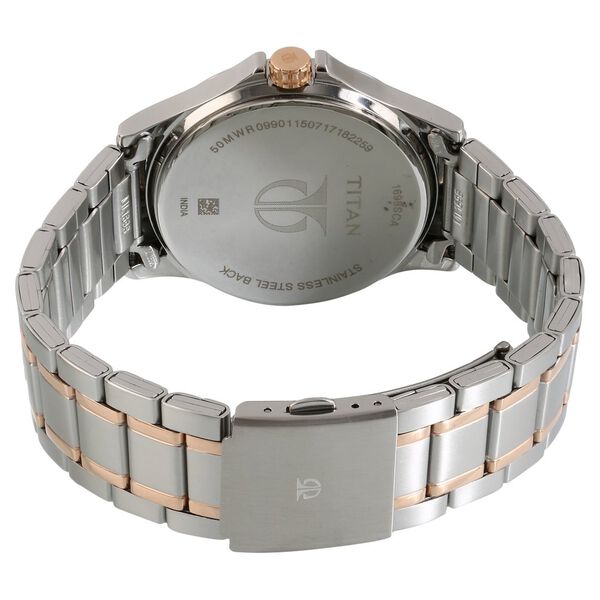 Titan Workwear Quartz Multifunction Brown Dial Stainless Steel Strap watch for Men - image number 3