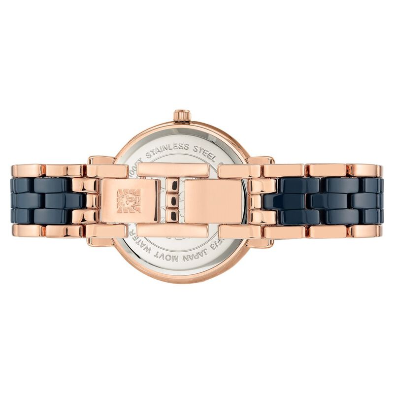Anne Klein Quartz Analog Blue Dial Ceramic Strap Watch for Women - image number 2