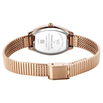 Vyb Runway By Fastrack Quartz Analog Rose Gold Dial Rose Gold Stainless Steel Strap Watch For Girls