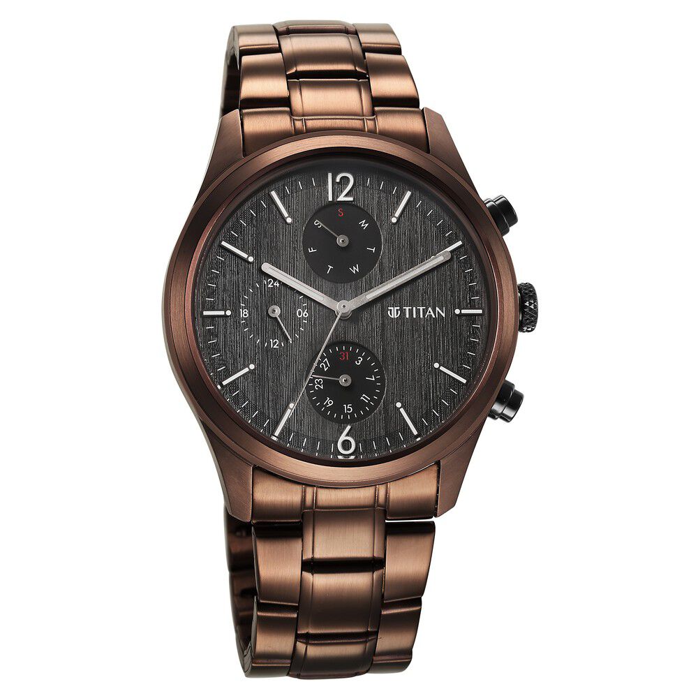 Black chain watches for mens in titan clearance