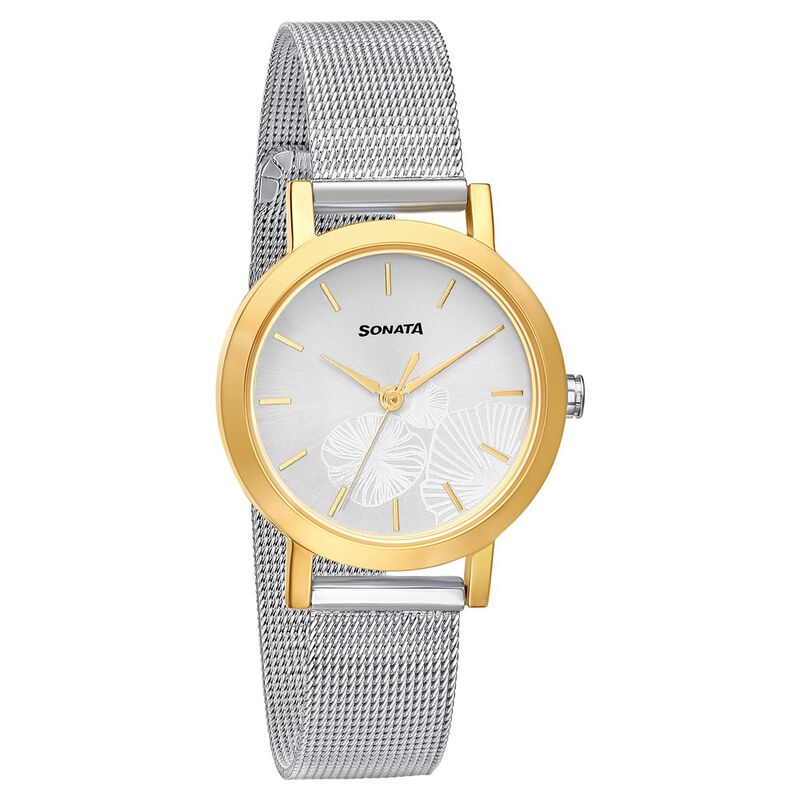 Sonata Linnea Silver Dial Women Watch With Stainless Steel Strap - image number 0