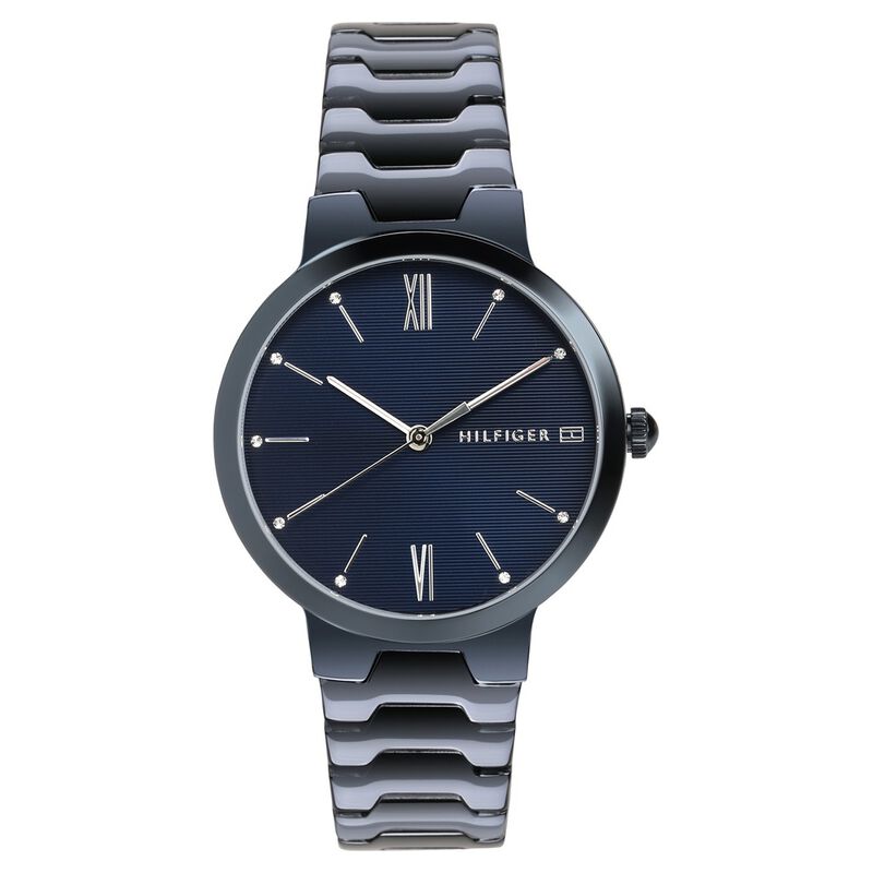 Tommy Hilfiger Quartz Analog Blue Dial Stainless Steel Strap Watch for Women - image number 0