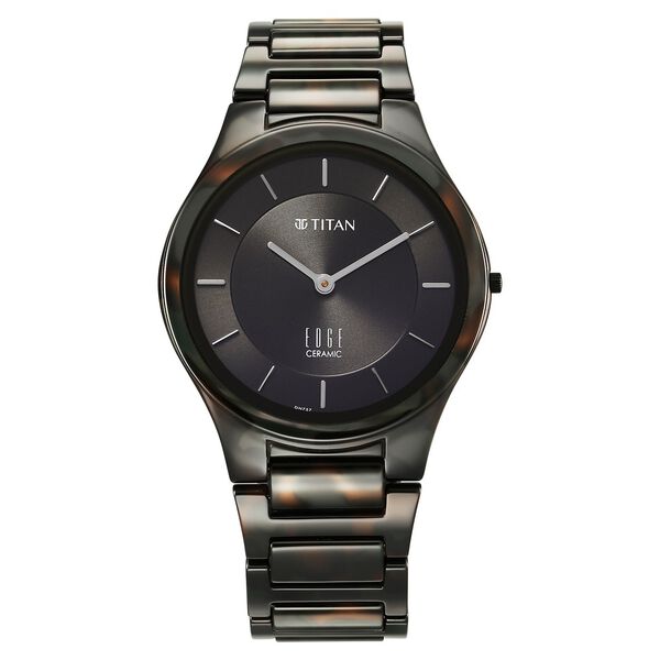 Titan Ceramic Camo Quartz Analog Green Dial Ceramic Strap Watch For Men - image number 1