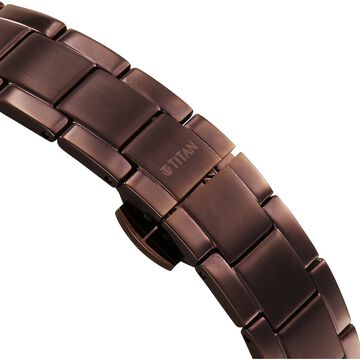 Edge Velora Quartz Analog Brown Dial Brown Stainless Steel Strap Watch For Women