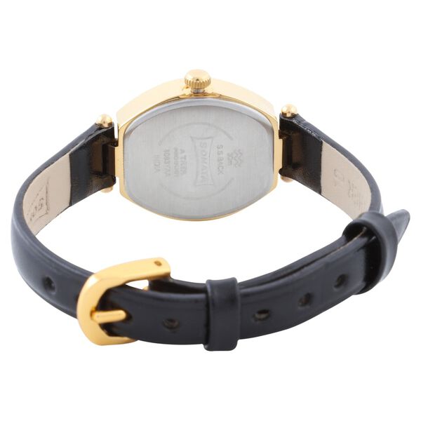 Sonata Quartz Analog with Day and Date Champagne Dial Leather Strap Watch for Women - image number 3