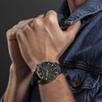 Police Quartz Multifunction Green Dial Black Leather Strap Watch For Men - image number 4