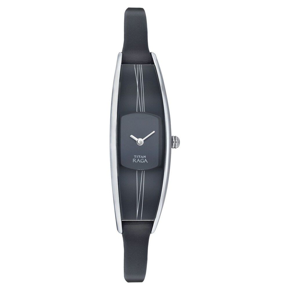 Titan ladies watches black strap discount