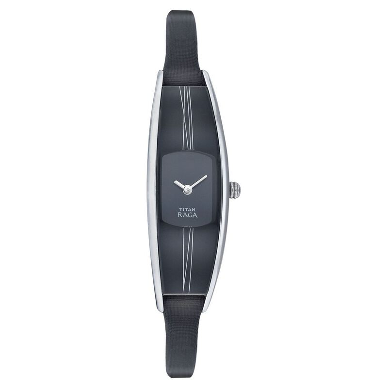 Titan Quartz Analog Black Dial Watch for Women