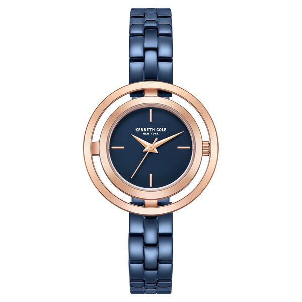 Kenneth Cole Quartz Analog Blue Dial Stainless Steel Strap Watch for Women - image number 0
