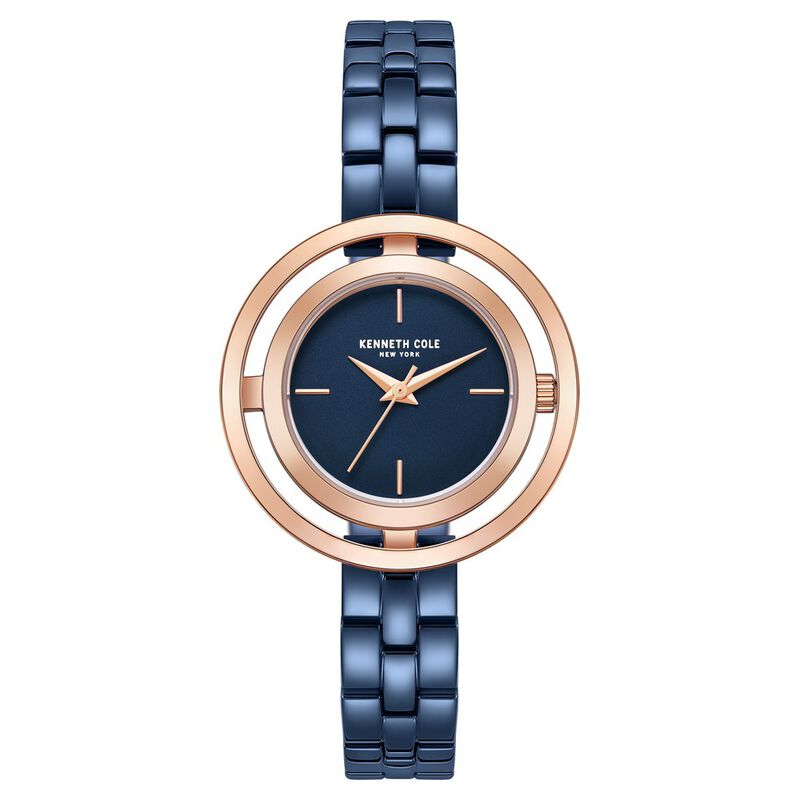 Kenneth Cole Quartz Analog Blue Dial Stainless Steel Strap Watch for Women