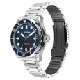 Titan Zero Hour Diver's 300m Automatic Analog with Blue Dial Silver Stainless Steel & Blue FKM Strap Watch for Men - image number 4