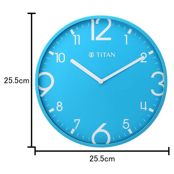 Titan Blue Slim Wall Clock - 25.5 cm x 25.5 cm (Small) - image number 3