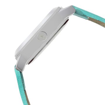 Fastrack Tropical Waters Quartz Analog White Dial Leather Strap Watch for Girls
