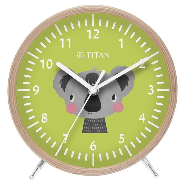 Titan Wooden Shelf Clock for Kids with a Koala Cartoon Print on Dial - image number 1