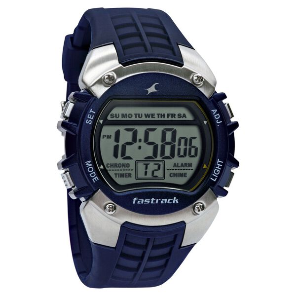 Fastrack Digital Grey Dial Plastic Strap Watch for Guys - image number 0