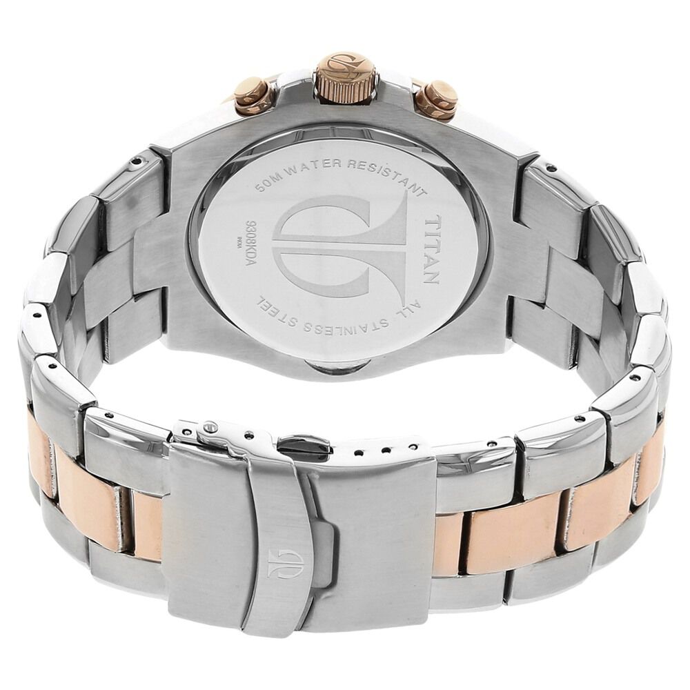 Buy Online Titan Regallia Rose Gold Chronograph Stainless Steel Strap Watch for Men ns9308km01 Titan
