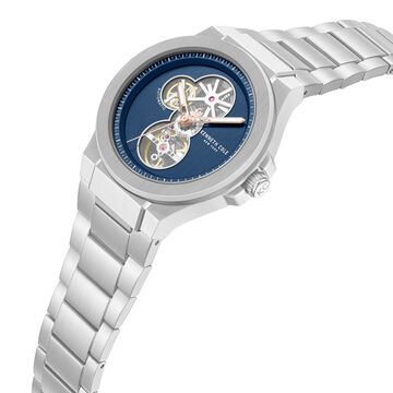 Kenneth Cole Automatic Blue Dial Silver Stainless Steel Strap Watch For Men