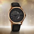 Fastrack Groove Quartz Analog with Date Black Dial Brown Stainless Steel Strap Watch For Guys