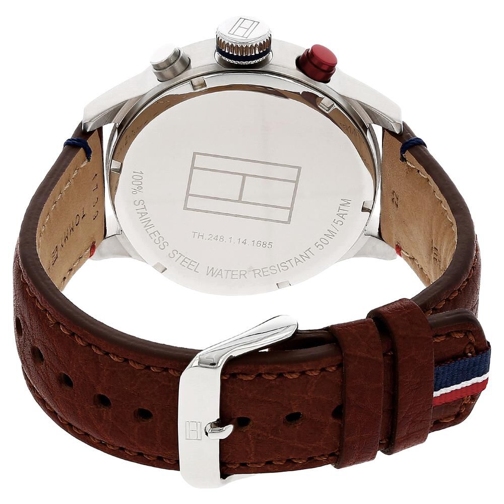 Buy Online Tommy Hilfiger Quartz Analog Blue Dial Leather Strap Watch for Men ncth1791066w Titan