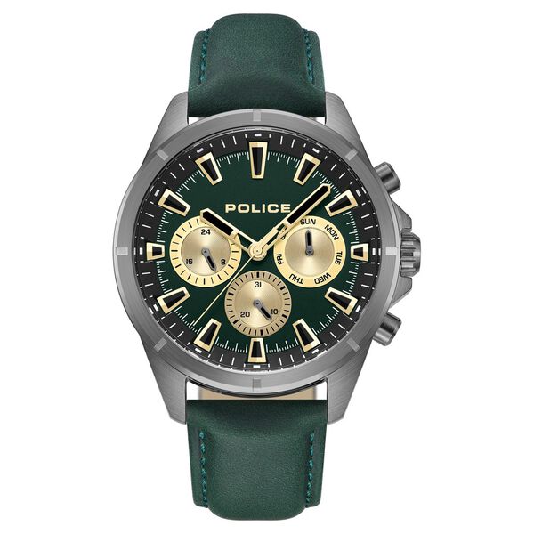 Police Green Dial Quartz Multifunction Watch for Men - image number 0