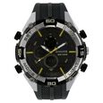 SF Quartz Analog Digital Black Dial Plastic Strap Watch for Men - image number 0