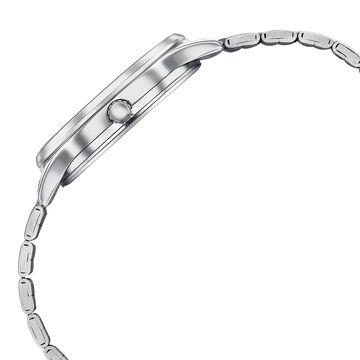 Sonata Verve Quartz Analog Silver Dial Two Toned Metal Strap Watch For Women