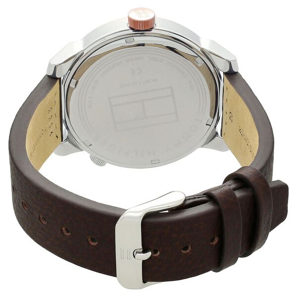 Tommy Hilfiger Quartz Analog Grey Dial Leather Strap Watch for Men - image number 4