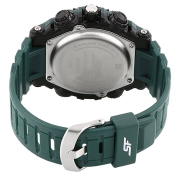SF Xtreme Gears Quartz Digital Analog Digital Black Dial Green Plastic Strap Watch For Men