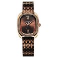 Titan Glamour Quartz Analog Blue Dial Rose Gold Stainless Steel Strap Watch For Women