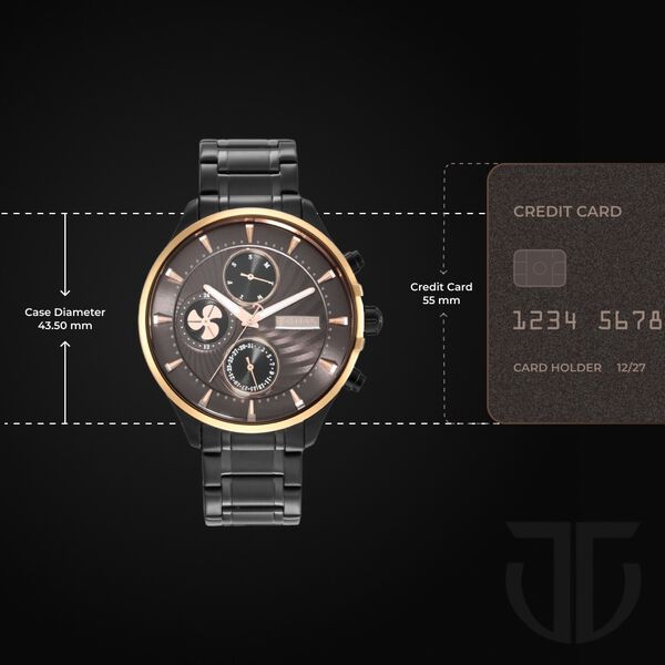 Titan Maritime Anthracite Dial Quartz Multifunction Stainless Steel Strap watch for Men - image number 2