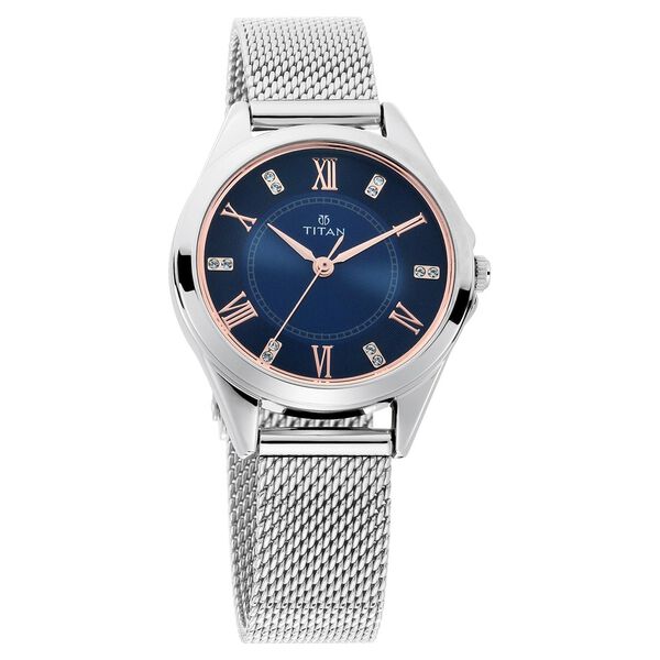 Titan Sparkle Blue Dial Analog Watch for Women - image number 0