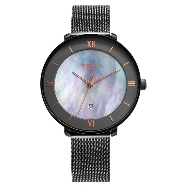 Titan Workwear Mother Of Pearl Dial Stainless Steel Strap Watch for Women - image number 0