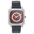 Sonata Quartz Analog Black Dial Leather Strap Watch for Men