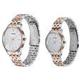 Sonata Jashn Quartz Analog White Dial Two Toned Metal Strap Watch For Couple - image number 2