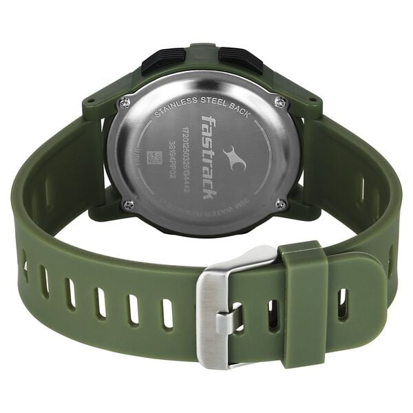 Fastrack Streetstyle Digital Dial Green Polyether Strap Watch For Unisex - image number 5