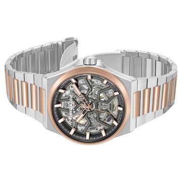 Kenneth Cole Automatic Grey Dial Two Toned Stainless Steel Strap Watch For Men