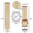 20 mm Tan Genuine Leather Strap for Men - image number 1