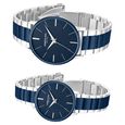 Kenneth Cole Quartz Analog Blue Dial Two Toned Stainless Steel Strap Watch For Couple - image number 2