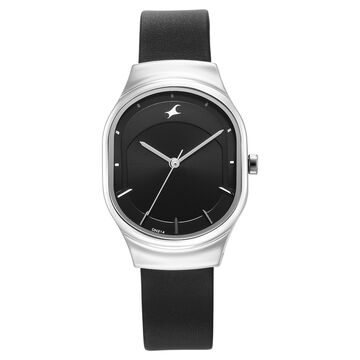 Fastrack Snob X Black Dial Leather Strap Watch for Girls