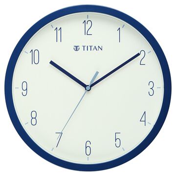 Titan Contemporary Colours Wall Clock - Blue 32 cm x 32 cm (Medium)