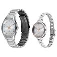 Fastrack Mixmatched Quartz Analog Silver Dial Silver Stainless Steel Strap Watch For Couple - image number 2