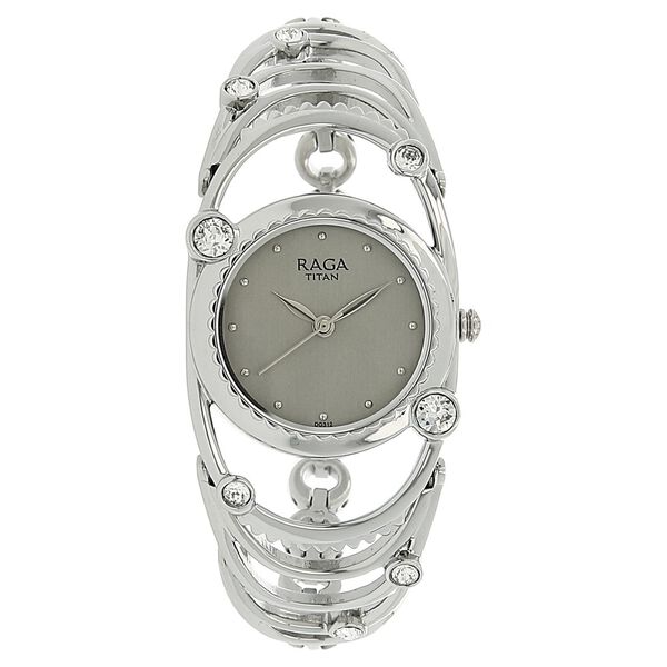 Titan Raga Aurora Grey Dial Women Watch With Metal Strap - image number 0